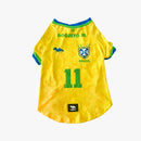 Roupinha Pet UV50+ | DogNerd camisa da seleção do Brasil