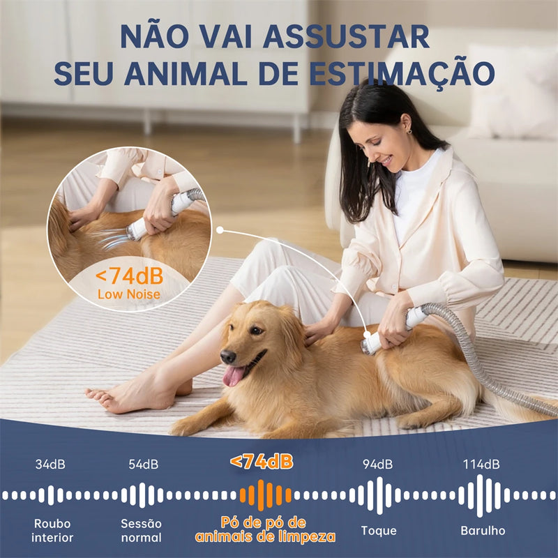 Tosquiadeira 5 em 1 Escova Aparador PET Elétrica Kit Multifuncional - Persona Acrilicos