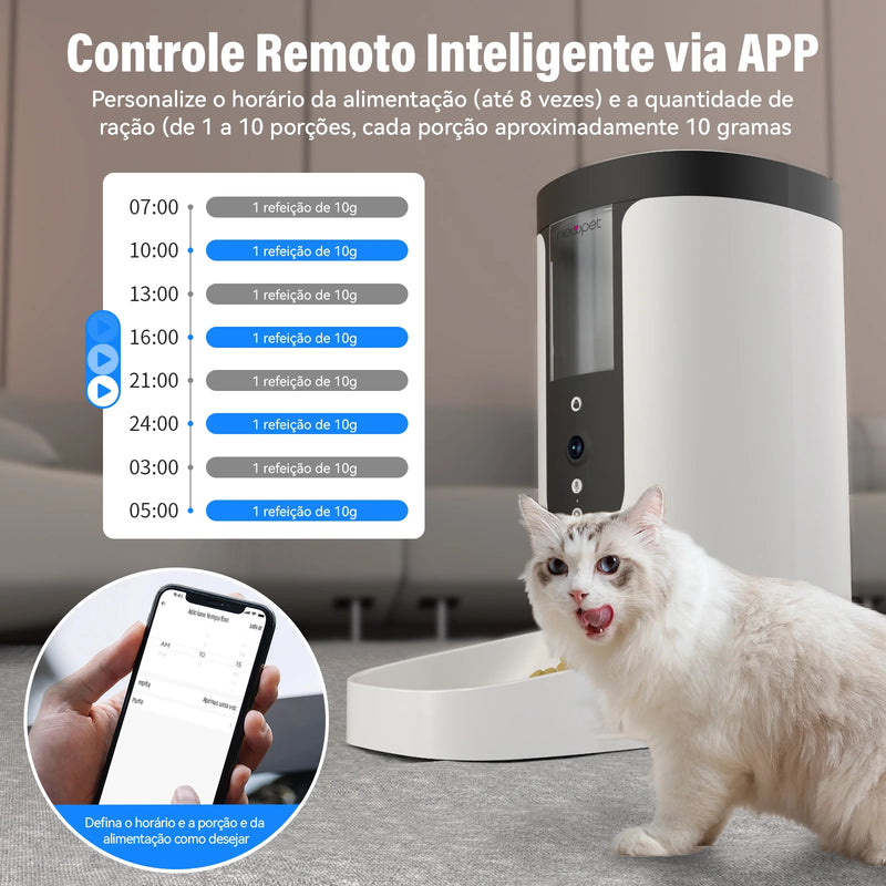 Alimentador Automático Inteligente para Pets Newpets