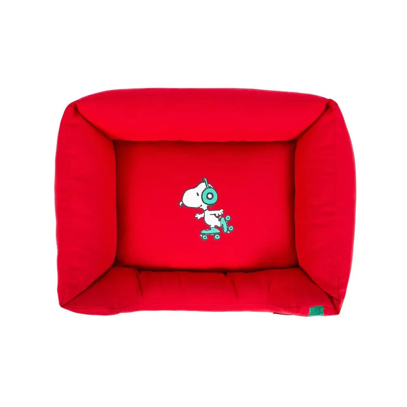 Cama para Pets Snoopy Skateboard Vermelha, Tamanho G