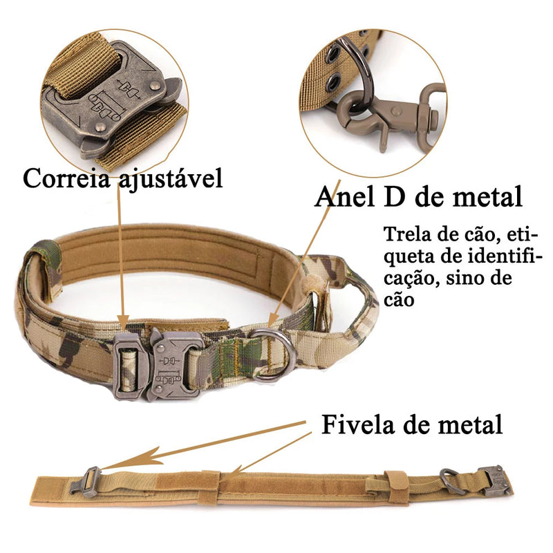 Kit Coleira de cachorro militar