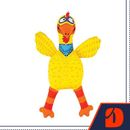 Brinquedo Fatcat Barnyard Bullie Galinha de Pelúcia com Apito