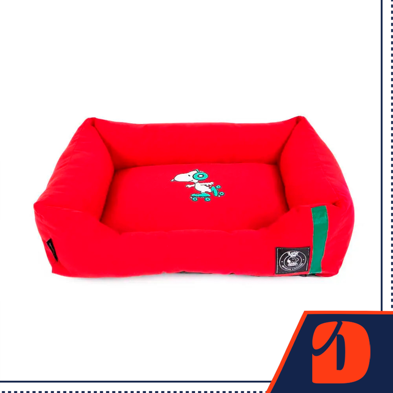 Cama para Pets Snoopy Skateboard Vermelha, Tamanho G