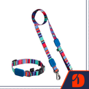 Coleira para Cachorro em Borracha Violeta com Estampa de Raios e Listras – Zooghy - P