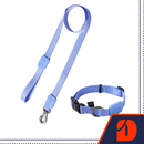 Coleira Ajustável e Guia para Cães Violeta - P