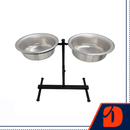 Comedouro Duplo Elevado Alto Ajustável Regulável pra Cachorro P, M, G