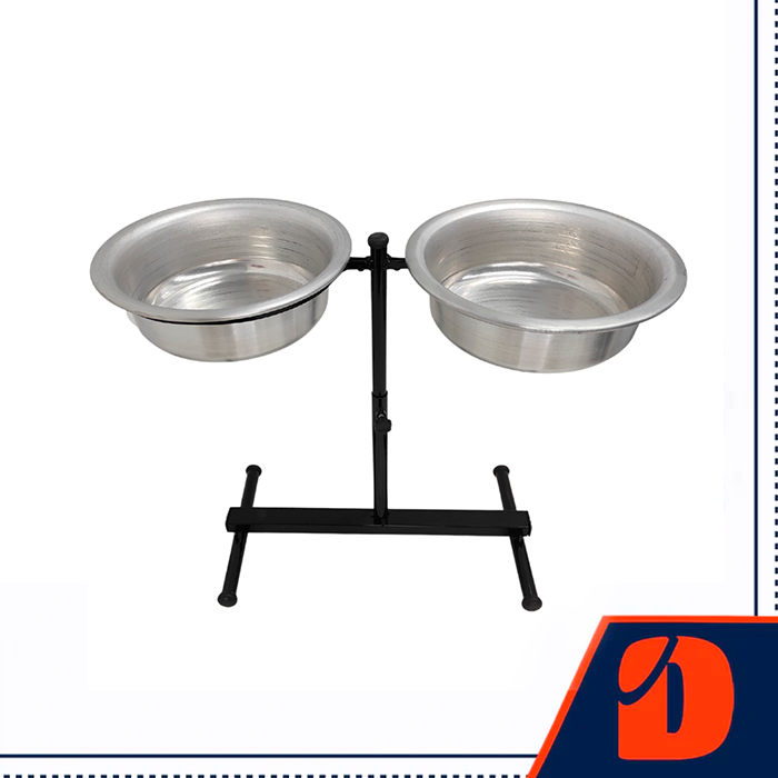 Comedouro Duplo Elevado Alto Ajustável Regulável pra Cachorro P, M, G