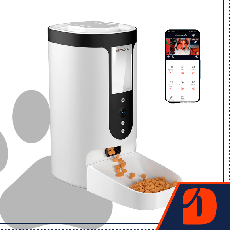 Alimentador Automático Inteligente para Pets Newpets