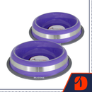 Kit 2 Comedouros Inox Prestige Roxo 850ml - Durável e Antiderrapante