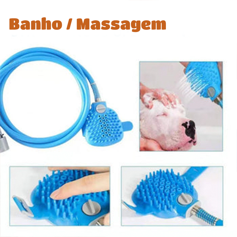 Mangueira de Banho para Pets com Massageador